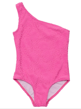 Snapper Rock Bubblegum Bloom One Shoulder Swimsuit