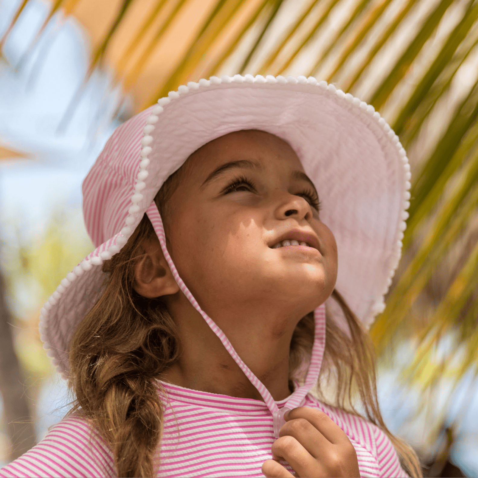 Snapper Rock Pink and White Bucket Hat - Destination PSP