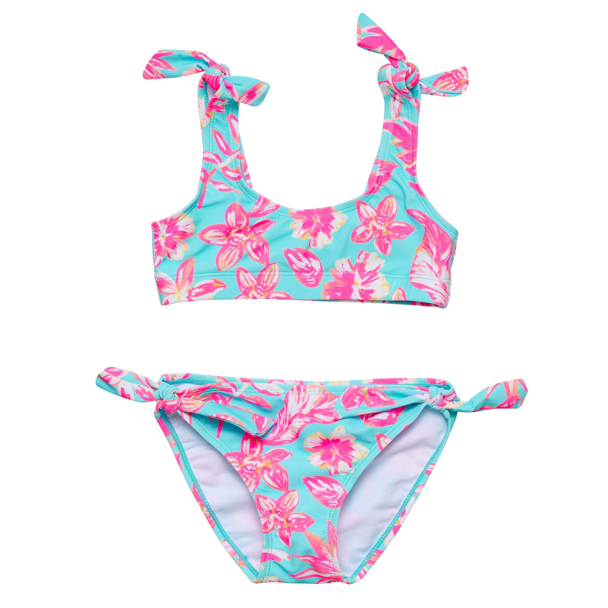 Snapper Rock - Tropical Glow Recycled Crop Bikini