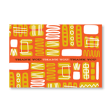Thank you Card - Mambo Orange White