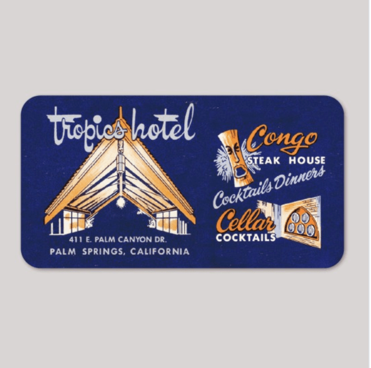 Tropics Hotel Sticker - Destination PSP