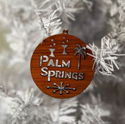 Wooden Ornament - Palm Springs Cocktails Round - Destination PSP