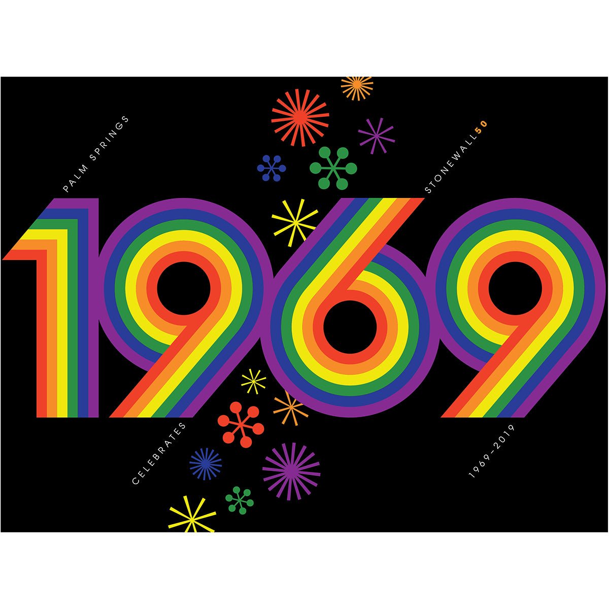 1969 Palm Springs Pride Stonewall 50th Anniversary Poster - Destination PSP