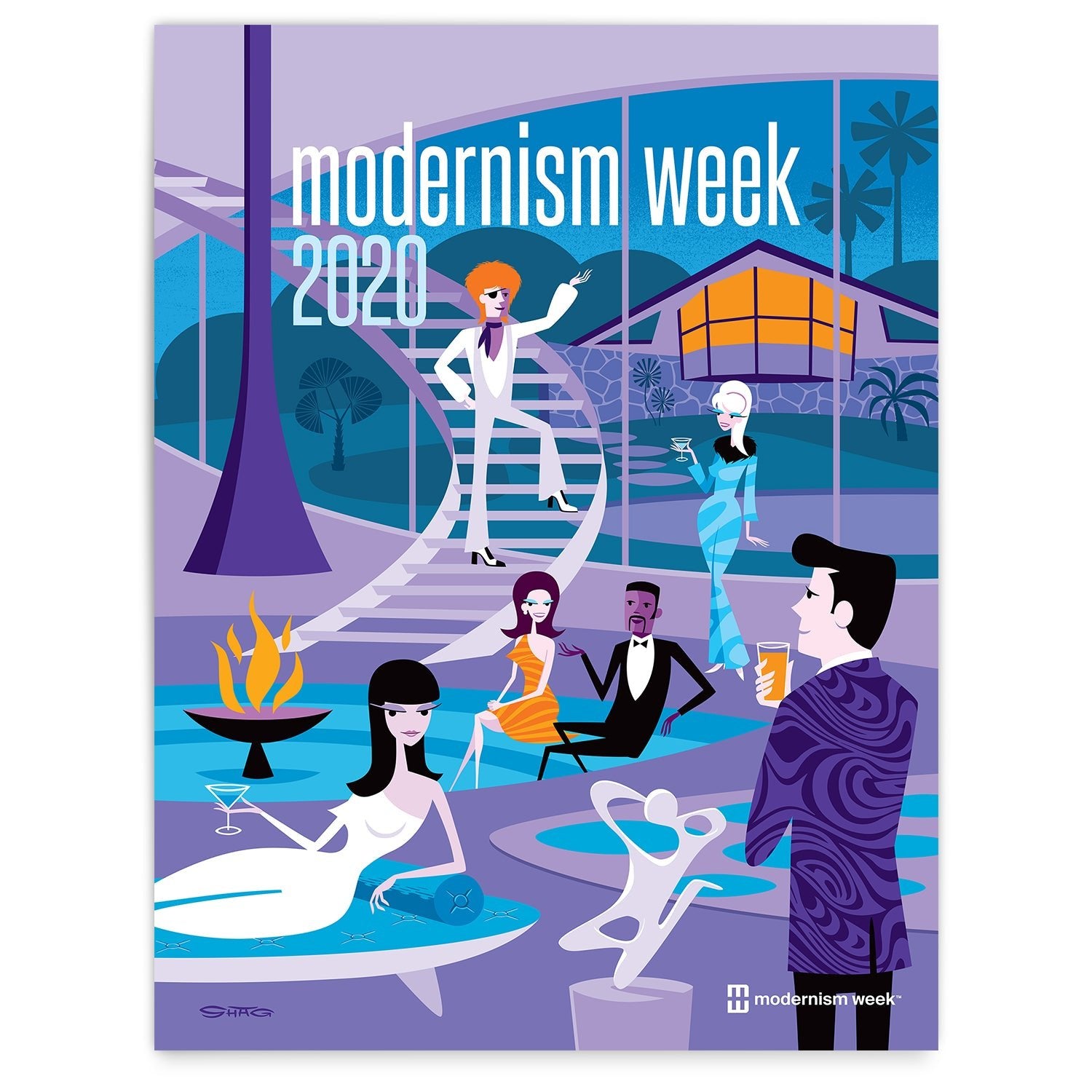 2020 Modernism Week Poster by Shag - Destination PSP