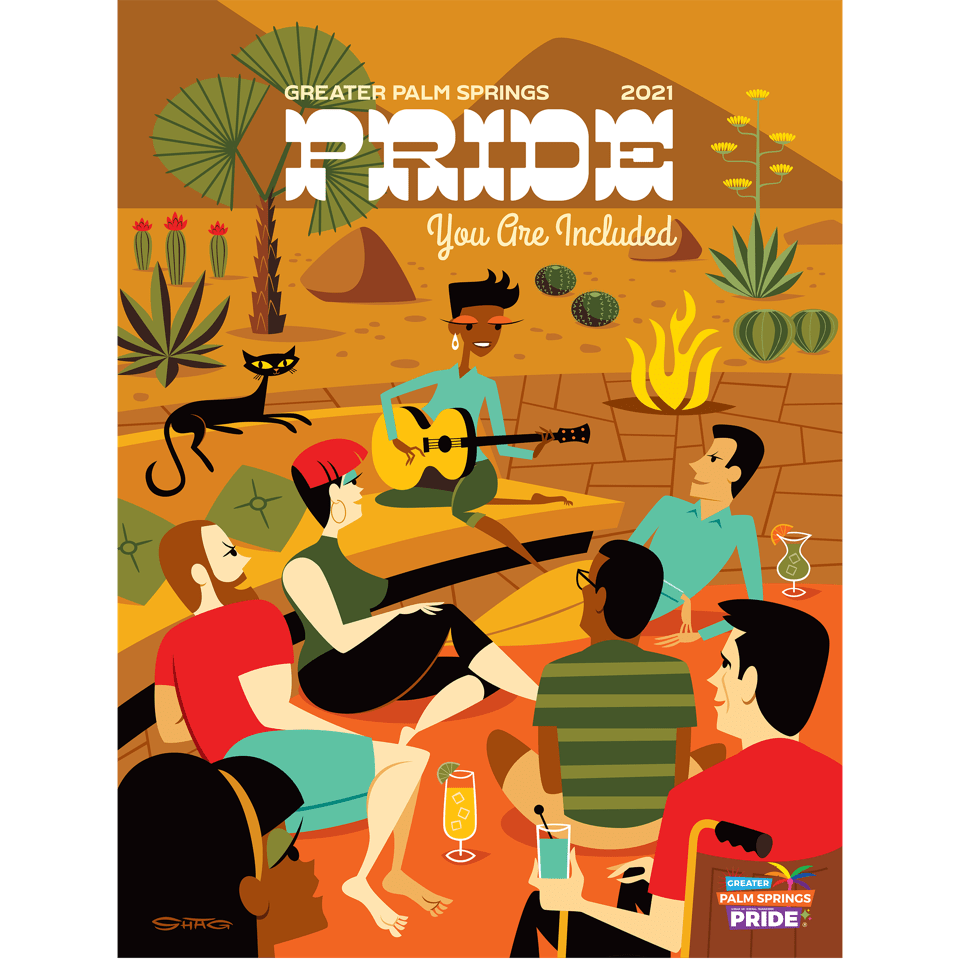 2021 Greater Palm Springs Pride Official Poster by Shag - Destination PSP