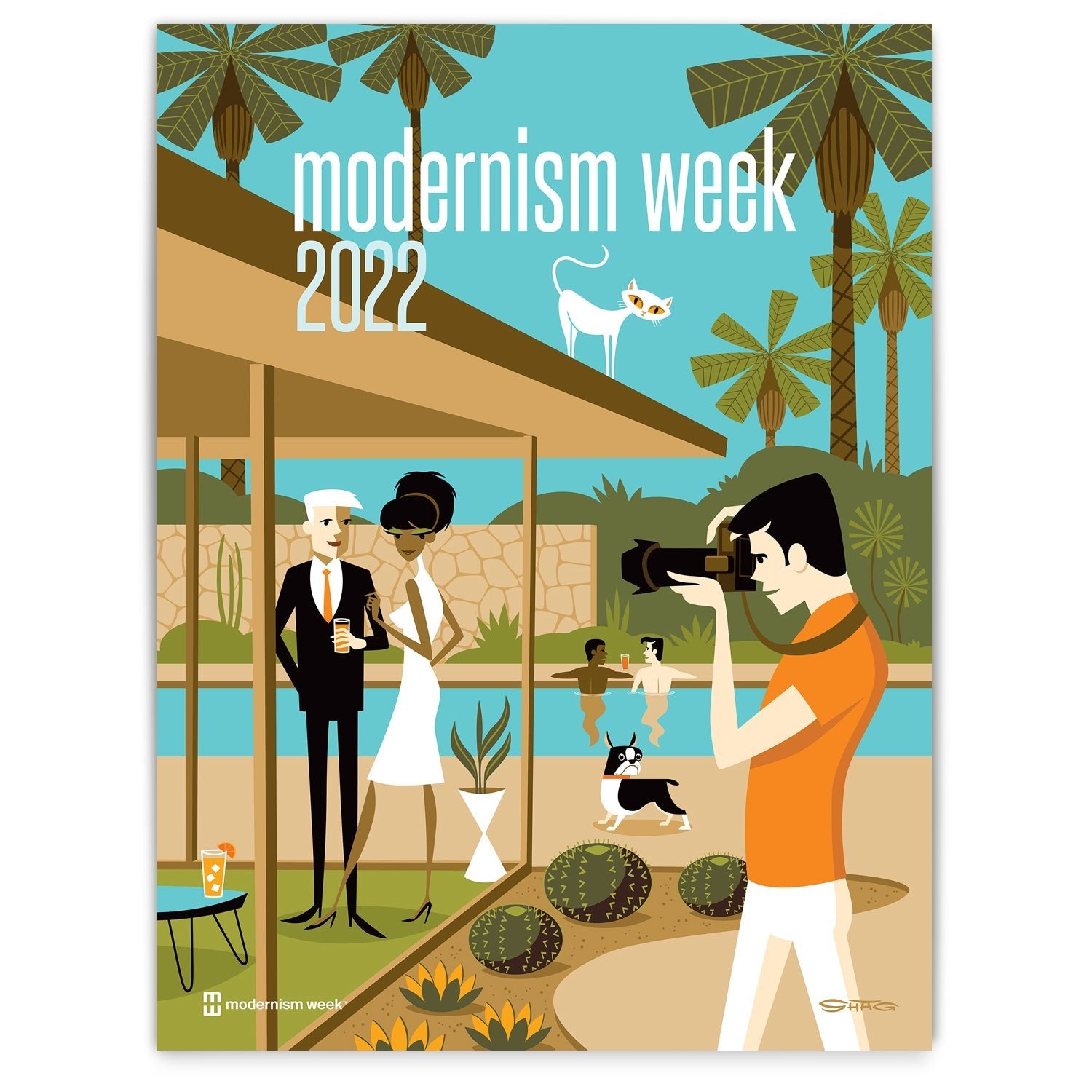 2022 Modernism Week Poster by Shag - Destination PSP