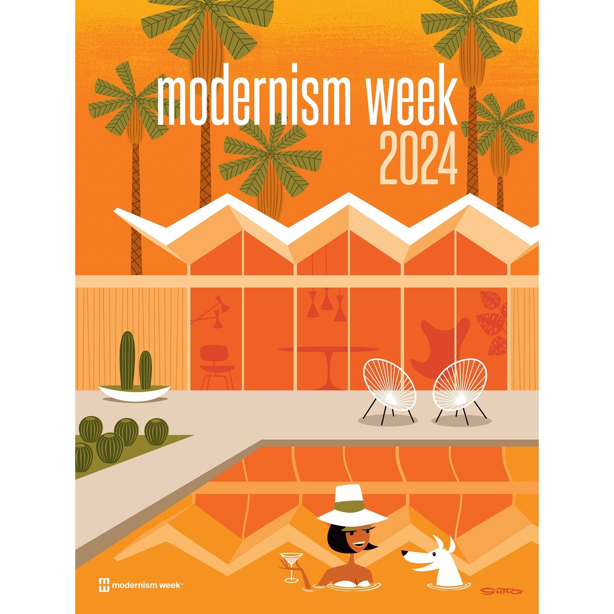2025 Modernism Week Palm Springs Poster by Shag Destination PSP