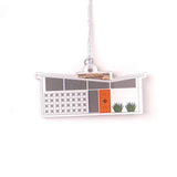 Acrylic Midcentury House Ornament  - Butterfly Roof