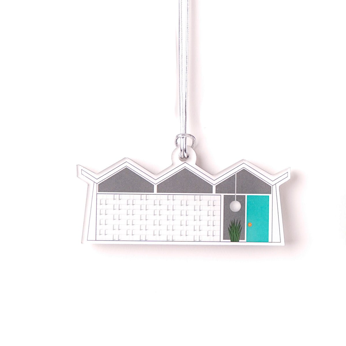 Acrylic Midcentury House Ornament - Folded Plate Roof - Destination PSP