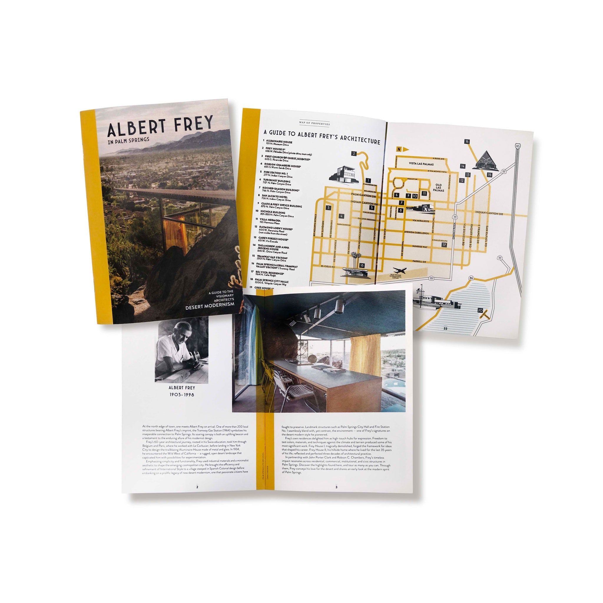 Albert Frey Palm Springs Guide Booklet & Map - Destination PSP