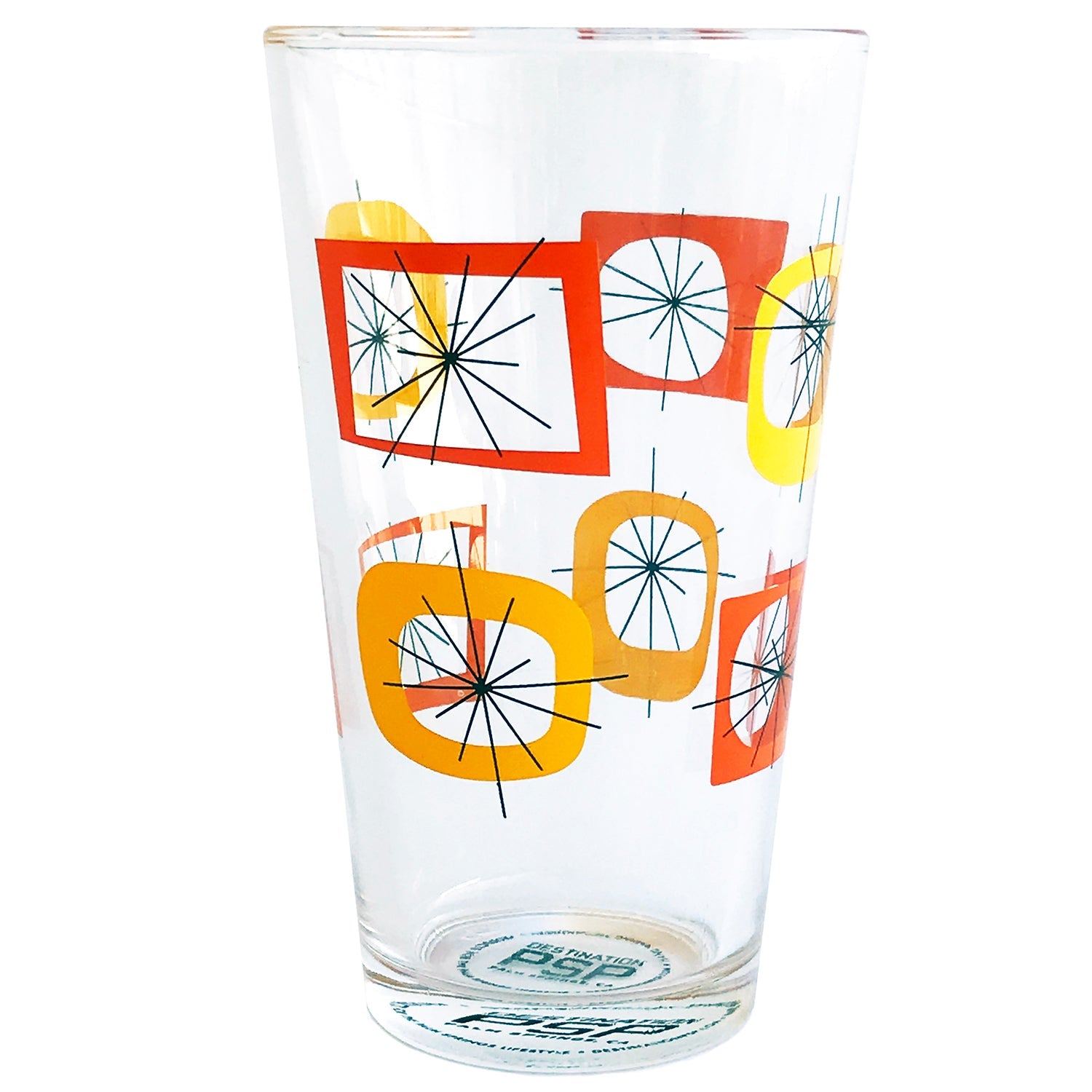 Atomic Design Beer Glass Set of 4 - Orange Yellow - Destination PSP