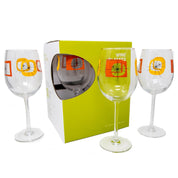 Atomic Design Wine Glasses Orange Yellow -Set of 4 - Destination PSP