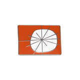 Atomic Orange Cloisonne Pin