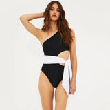 Beach Riot Carli One Piece Swimsuit - Black & White