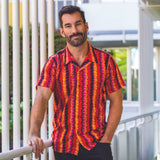Button Front Mod Shirt - Conga Red