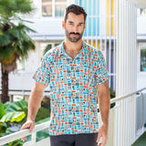 Button Front Mod Shirt - Mambo Aqua