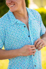 Button Front Mod Shirt - Sunmor Blue - Destination PSP
