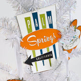 Cloisonne Holiday Ornament - Palm Springs Sign Design