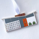 Midcentury House Cloisonne Enamel Ornament - Butterfly House