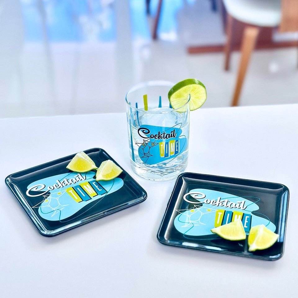 Cocktail Time Melamine Appetizer Plates, Set of 4 - Destination PSP