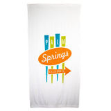 Desert Modern Oasis Pool Towel - Sign White