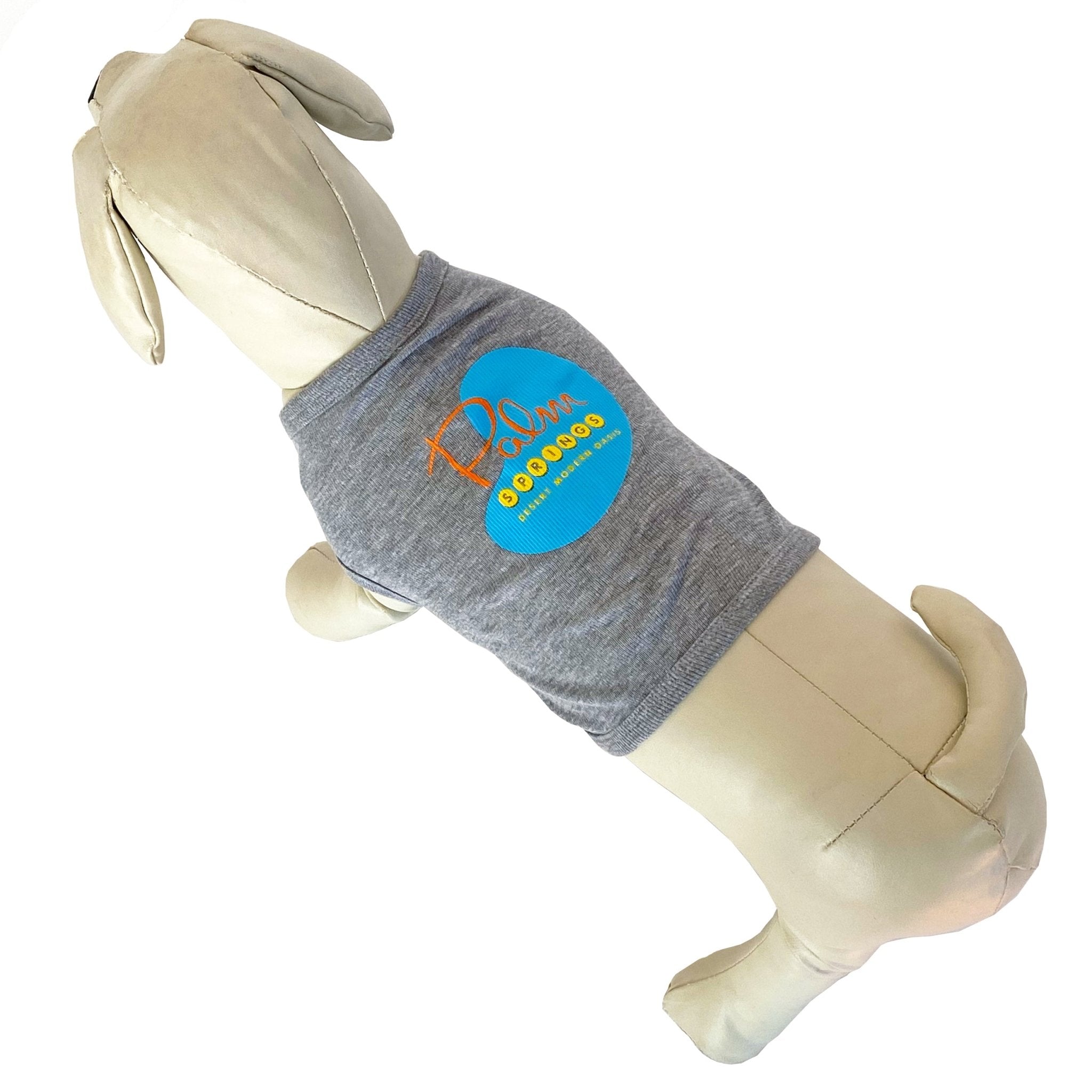 Dog T - Palm Springs Pool Design T-shirt - Grey - Destination PSP