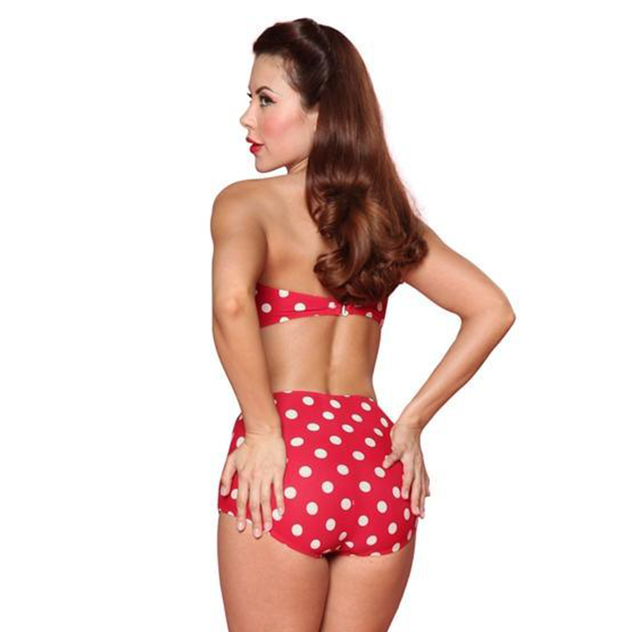 Esther Williams Classic Polka Dot Swimsuit Bottom E09006P - Red/White