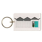 Folded Plate Roof House Acrylic Key Chain / Key Ring