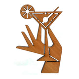 Wooden Ornaments - Cocktail in Hand