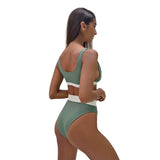 KYA Isla Reversible Swim Bottom - Sage / Bone