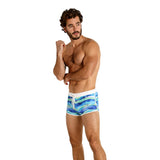 LASC Blue Waves Square Cut Swim Trunks