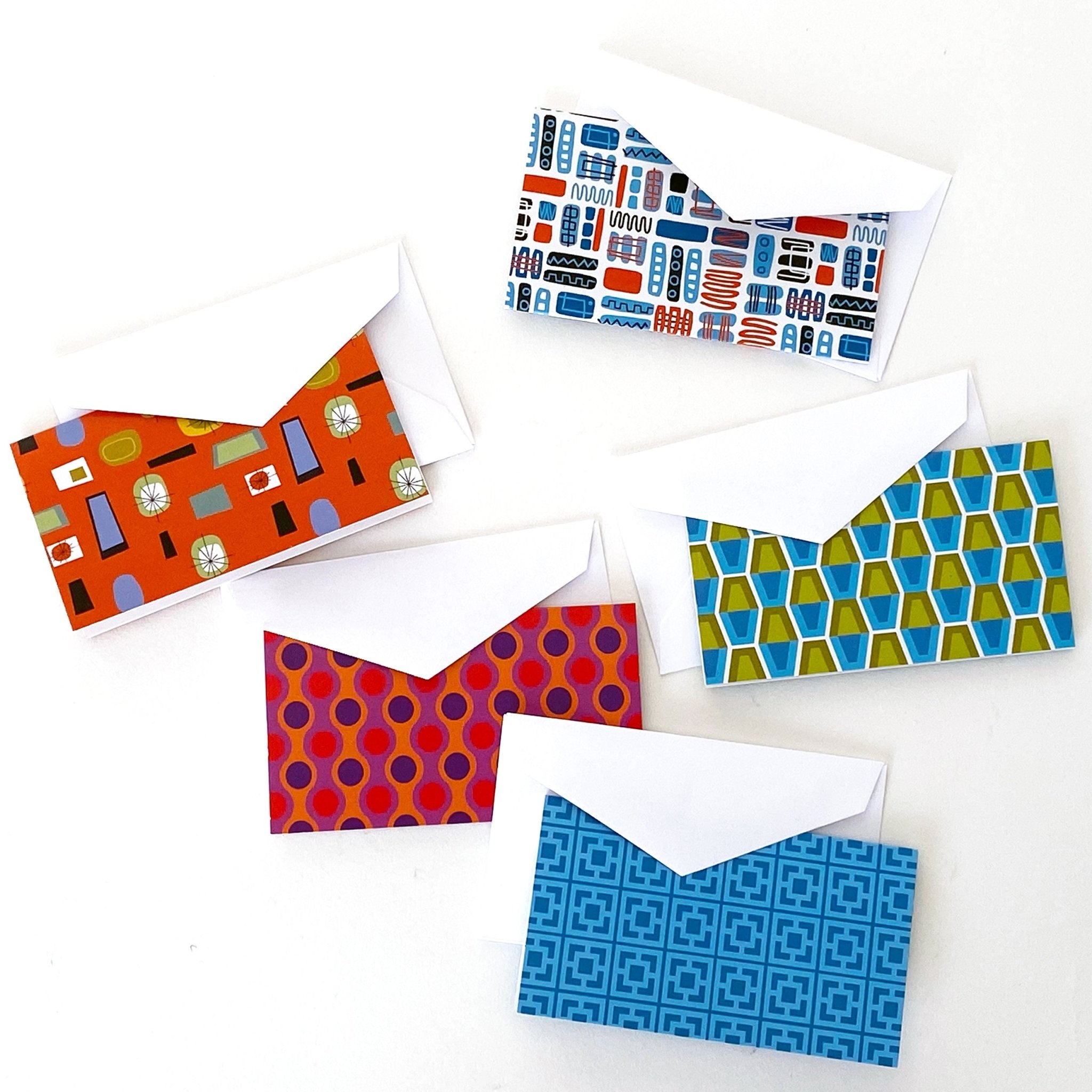 Midcentury Design Inspired Folding Gift Card / Gift Tag Set - Destination PSP