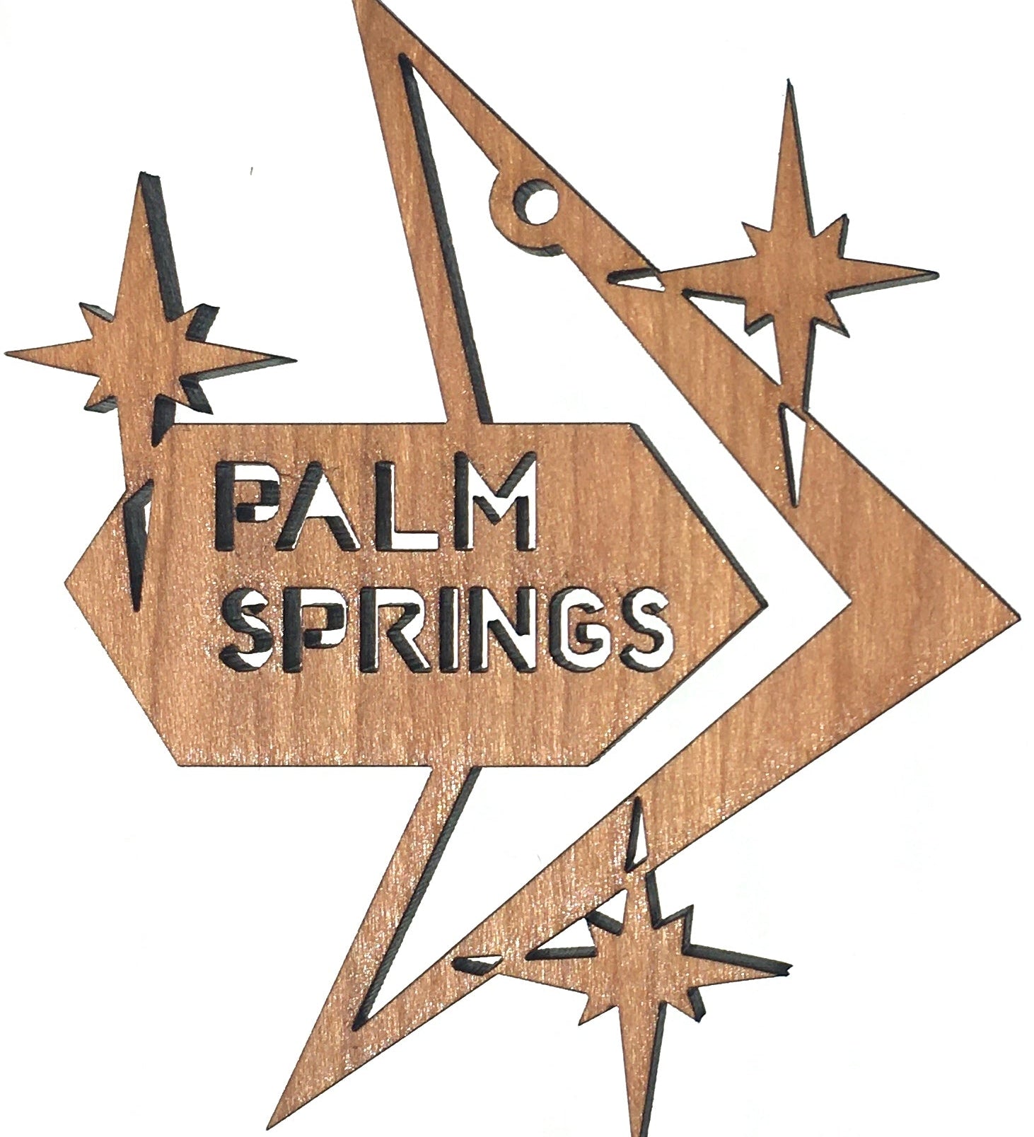 Midcentury Modern Wooden Ornament - Palm Springs Arrowhead - Destination PSP