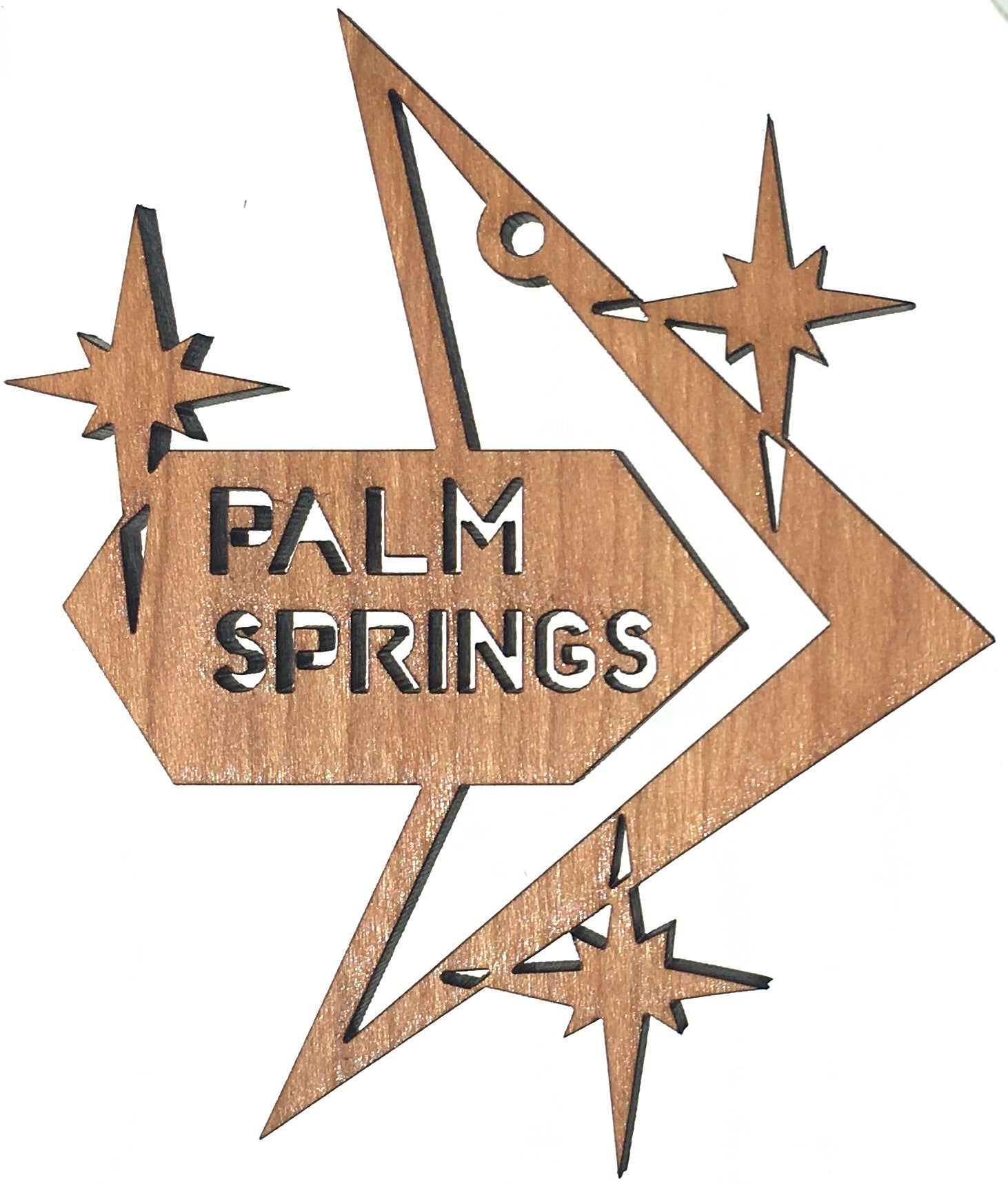 Midcentury Modern Wooden Ornament - Palm Springs Arrowhead - Destination PSP