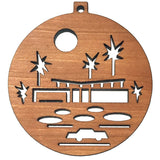 Midcentury Modern Wooden Ornament -  Ranch Club House