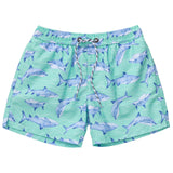 Minty Shark Volley Board Shorts