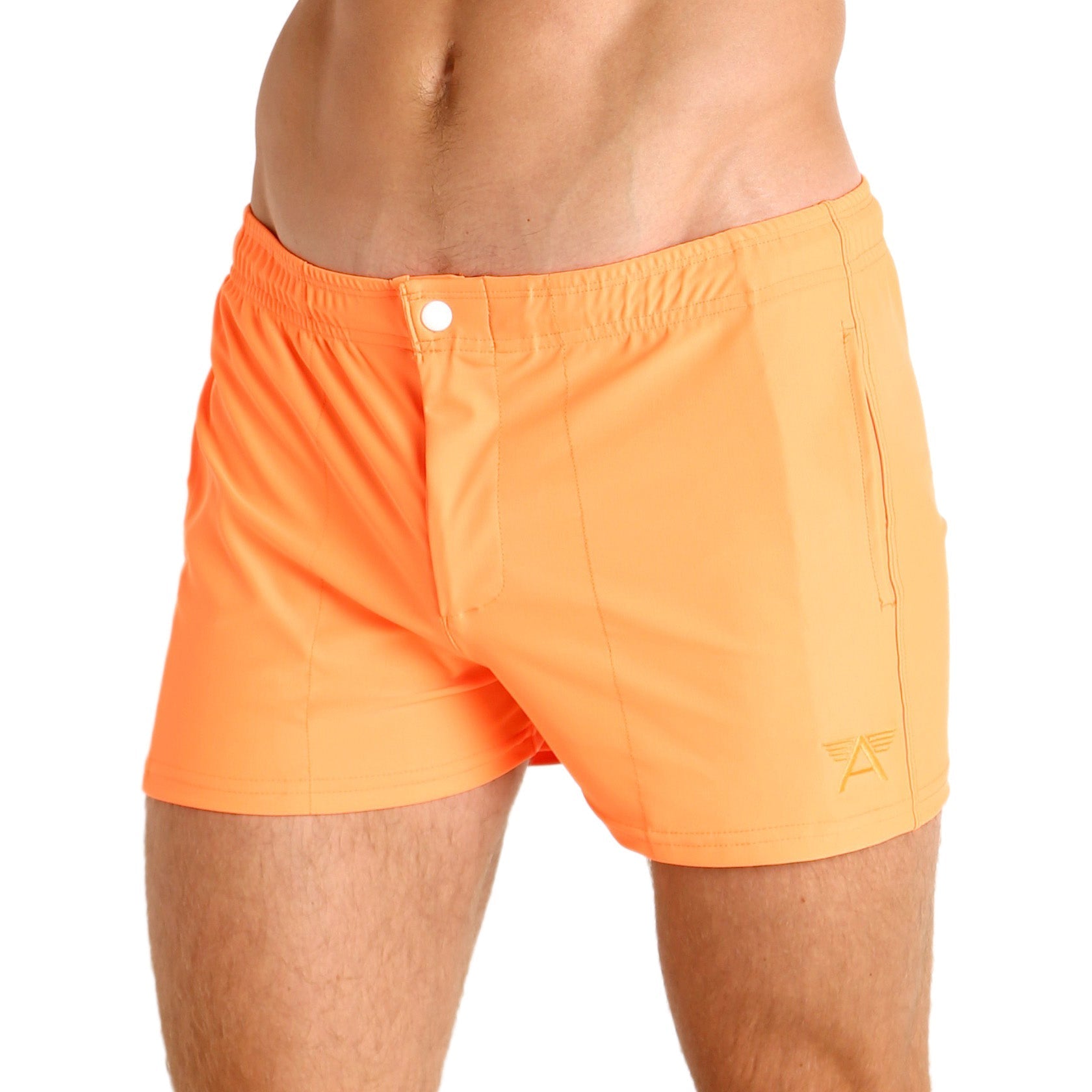 Mod Swim Shorts - Solid Neon Orange - Shorter Length - Destination PSP
