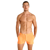 Mod Swim Shorts - Solid Neon Orange - Shorter Length - Destination PSP