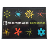 Modernism Week Magnet - Black Starburst