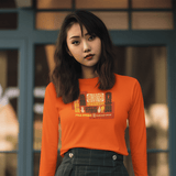 Modernism Week Tiki Unisex Long Sleeve T-Shirt - Orange