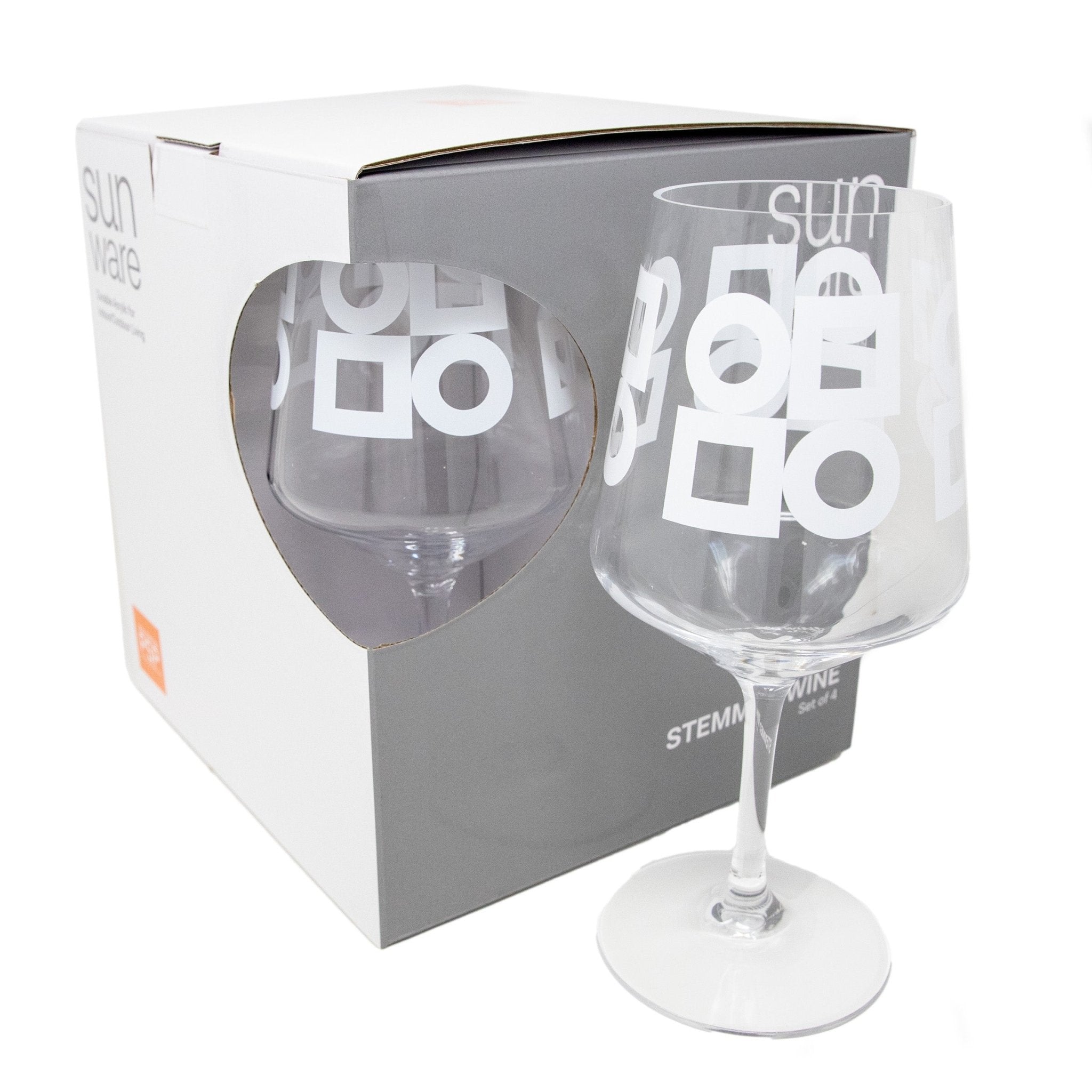Modernista Acrylic Stemmed Wine, Set of 4 (White) - Destination PSP