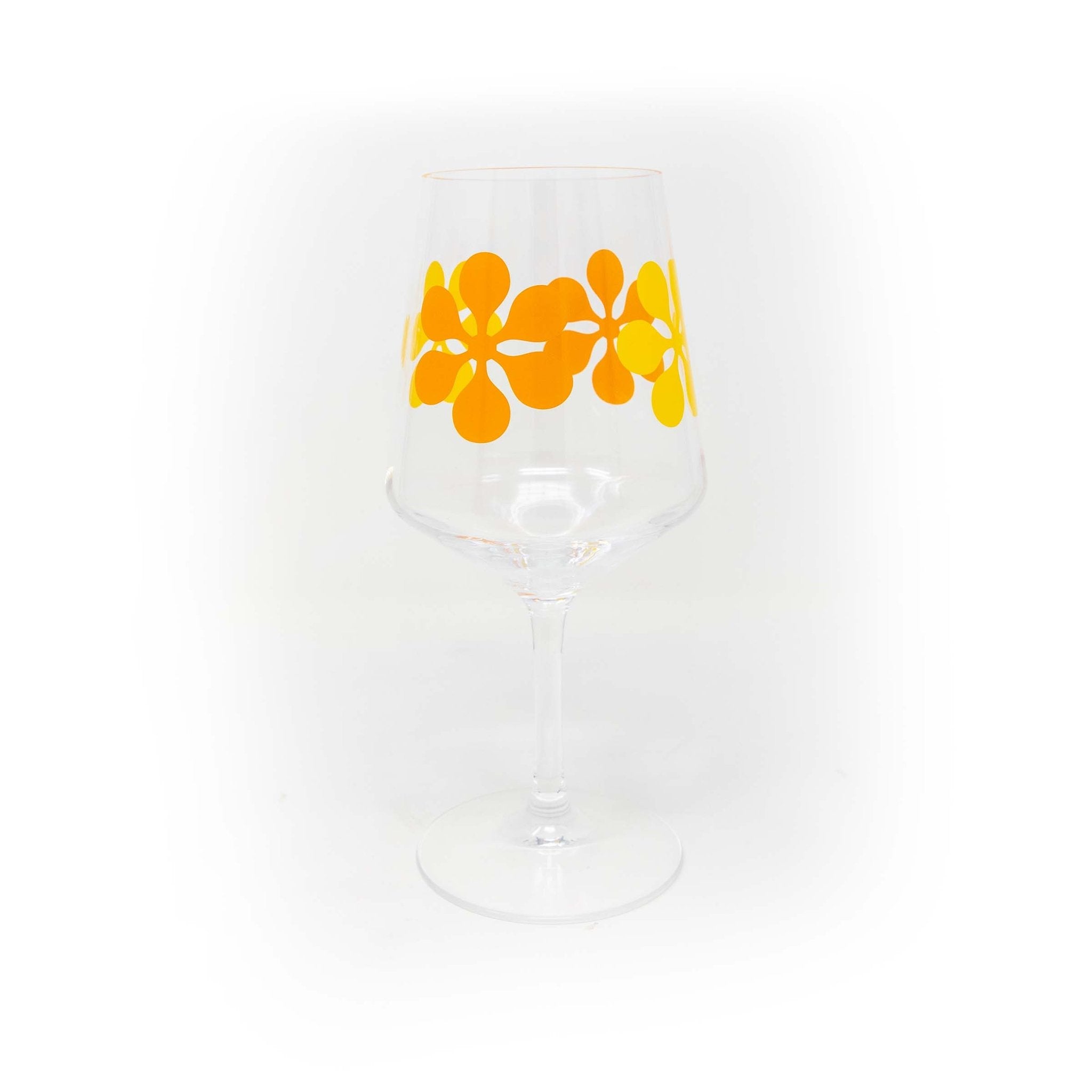 Modfest Acrylic Stemmed Wine, Set of 4 (Yellow Orange) - Destination PSP