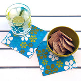 Modfest Blue/Green Cocktail Napkins