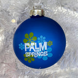 Modfest Glass Ball Ornament - Matte Blue