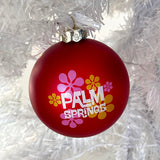 Modfest Glass Ball Ornament - Matte Red