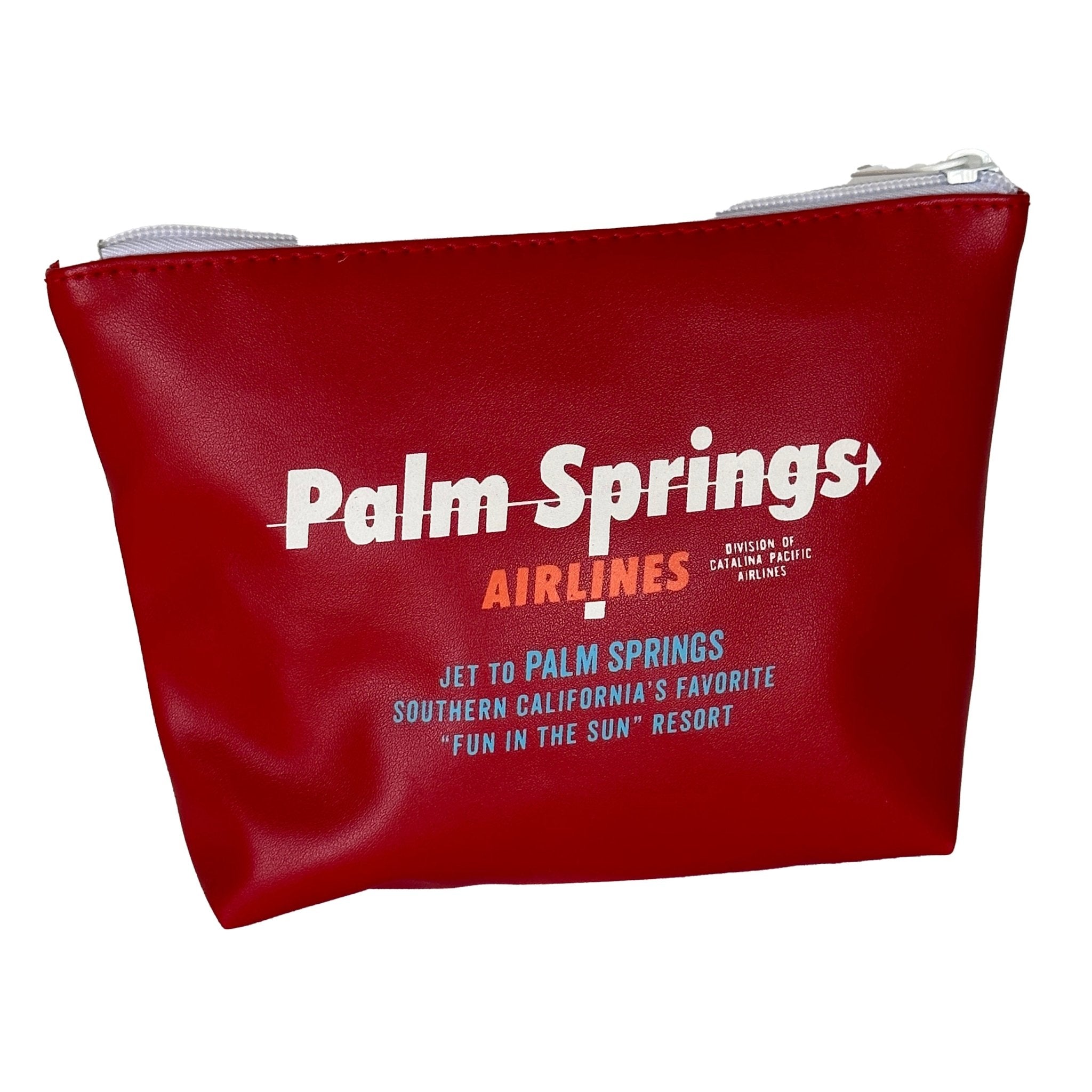 Palm Springs Airlines Travel Pouch - Red - Destination PSP
