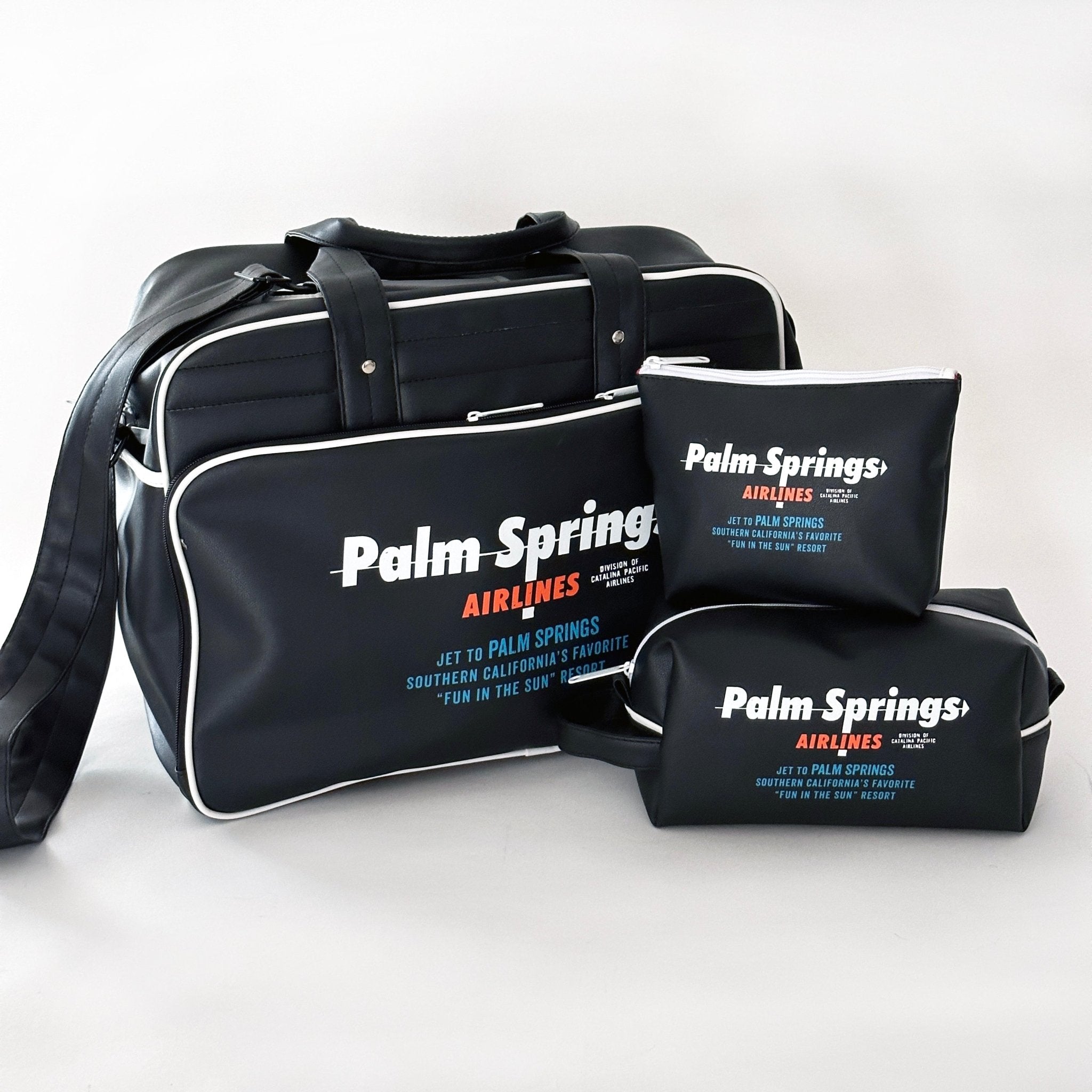 destination travel duffel bags Palm Springs Airlines Weekender Bag