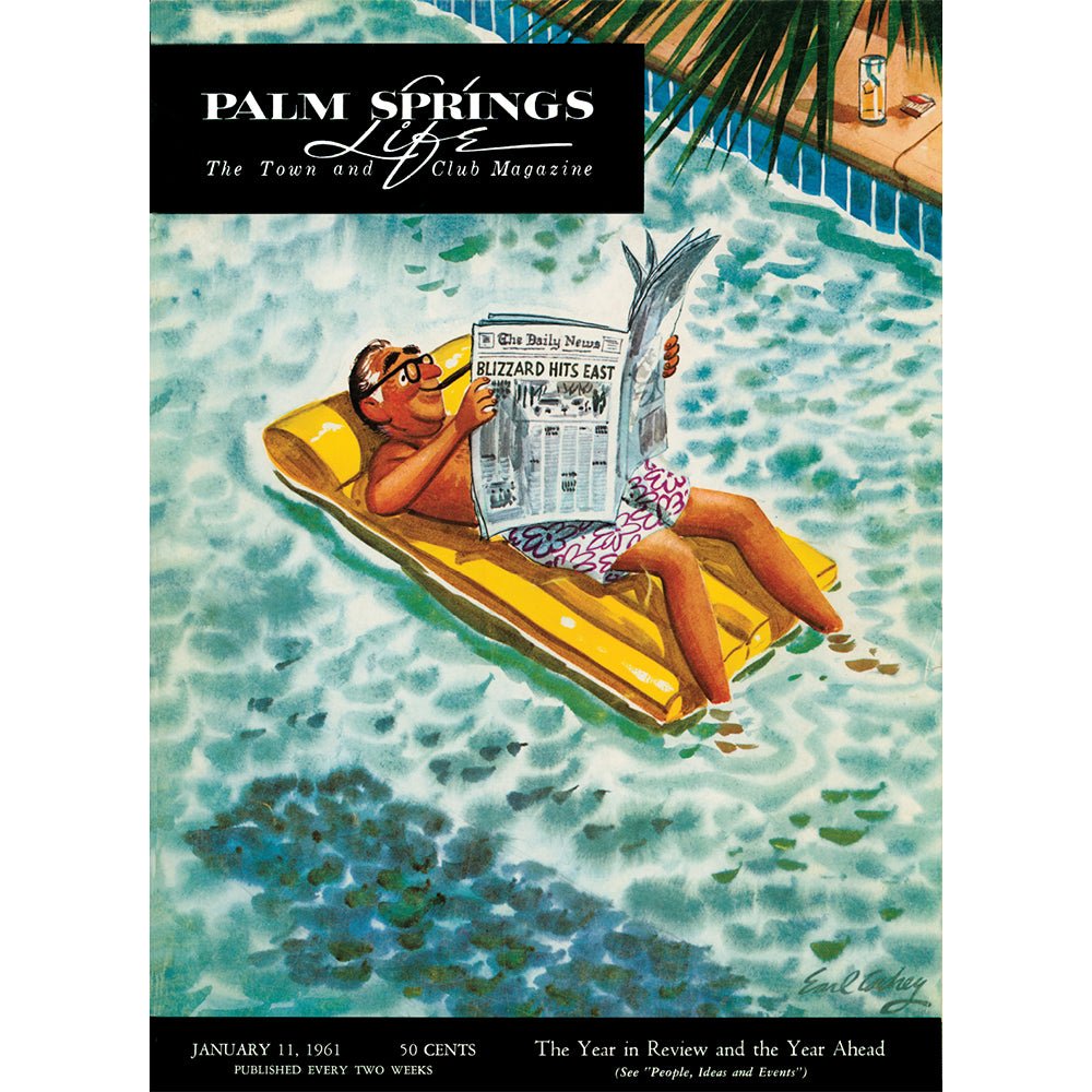 Palm Springs Life Cover - 1961 January 11 - 18x24 inches - Blizzard Hits East - Destination PSP