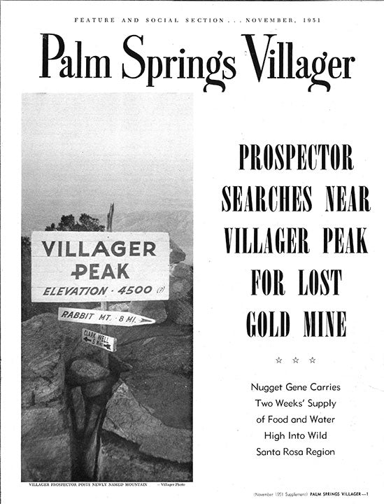 Palm Springs Life Cover Print - 1951 November - Destination PSP