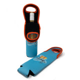 Palm Springs Martini Design Wine Bag Tote - Blue